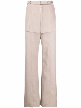 High-Waisted Panelled Trousers