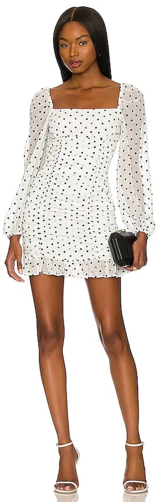 Arielle Mini Dress in Black and White