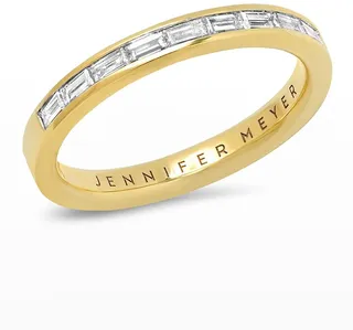 Yellow Gold Channel-Set Baguette Diamond Ring