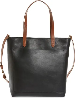 The Zip-Top Medium Transport Leather Tote