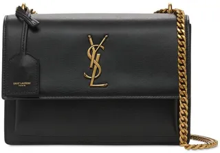 Medium Sunset Leather Shoulder Bag
