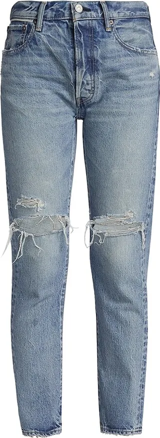 Humphreys High-Rise Distressed Tapered Jeans