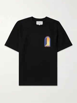 L'Arche De Nuit Logo-Print Cotton-Jersey T-Shirt