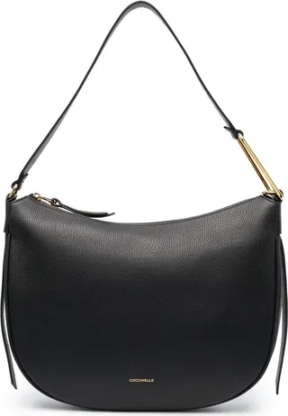 Logo-Detail Leather Shoulder Bag