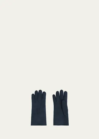 Men's Guanto Shearling-Lined Suede Gloves