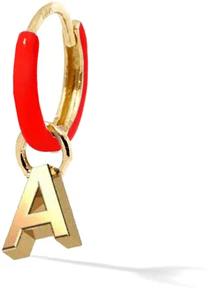 Tiny Yellow Gold Letter Charm