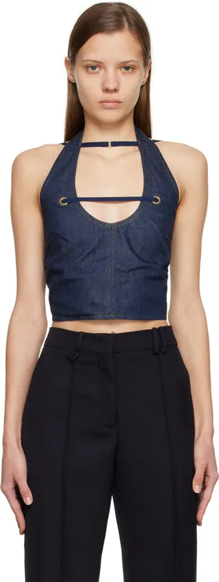 Jacquemus Navy Le Papier 'Le Haut Papier' Camisole