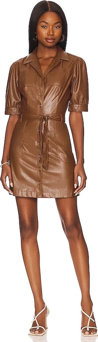Mayslie Faux Leather Dress