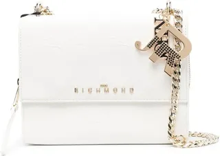 Logo-Plaque Leather Shoulder Bag