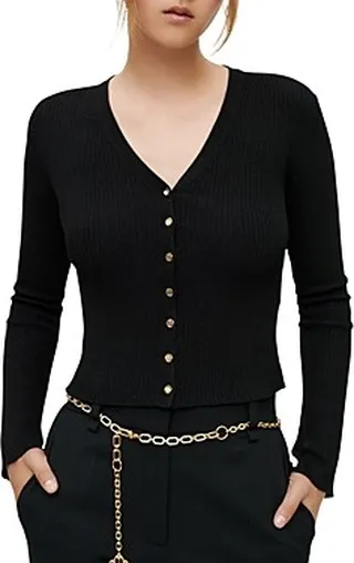 Maje Mimosette V Neck Sweater