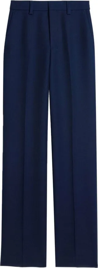 High-Waisted Wool Trousers