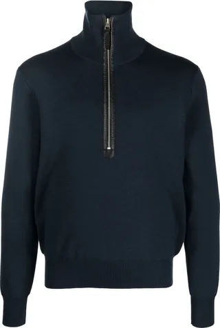 Half-Zip Knitted Jumper