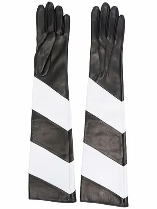 Striped Long Gloves
