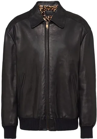 Leather Bomber Jacket