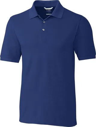 Cutter & Buck Advantage Tri-Blend Pique Mens Polo Shirt - Tour Blue - 3X Large