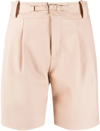 High-Waisted Belted Shorts