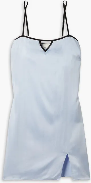 Cutout stretch-silk nightdress