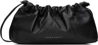 Studio Amelia Black Mini Drawstring Clutch