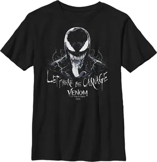 Boy's Marvel Venom: Let There be Carnage Black and White T-Shirt - Black - Small