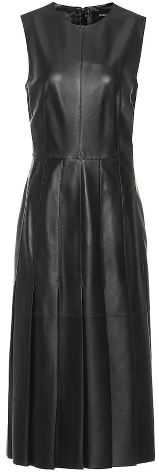 Demry leather midi dress