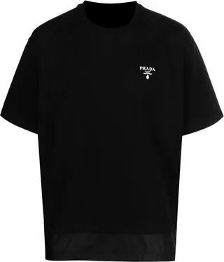 logo-print layered-detail T-shirt
