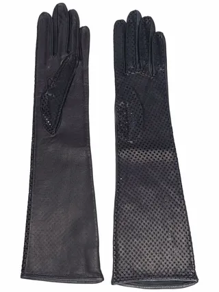 Perforated Leather Gloves