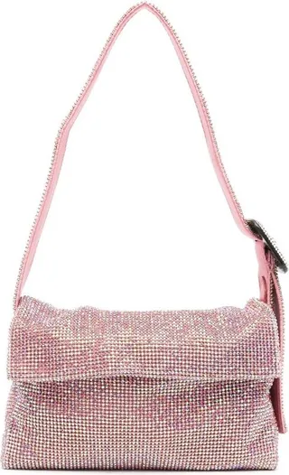 Pink Vitty La Mignon Crystal Shoulder Bag