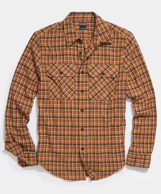 Alaskan Chamois Shirt in Yellow Multi-Check