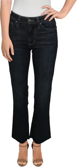 The Callie Womens High Rise Released Hem Bootcut Jeans