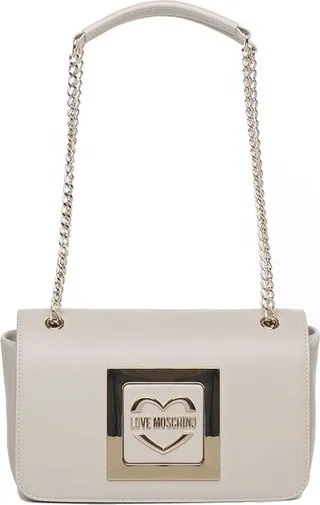 Love Moschino Logo-Plaque Chain-Linked Shoulder Bag