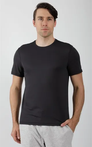 90 Degree By Reflex Mens Regular Fit Short Sleeve Crew Basic Tee - Gray X Large