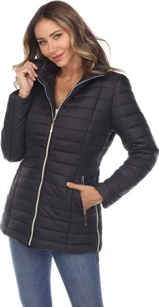 Puffer Coat Black Small - White Mark