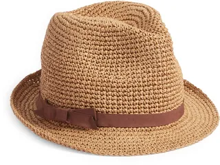 Packable Paper Straw Fedora