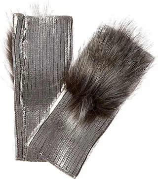 Adrienne Landau Metallic Gloves