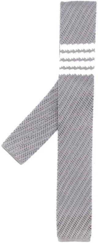 4-Bar knitted silk tie