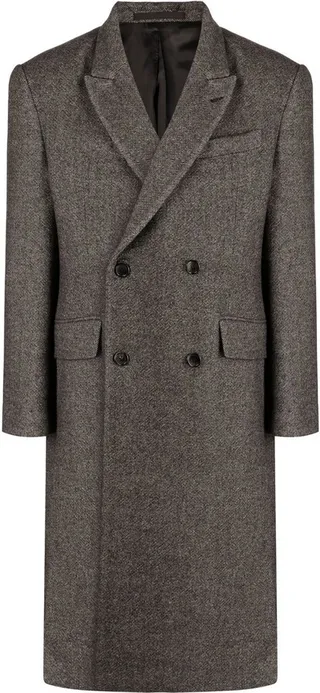 Asymmetric Double-Breasted Coat