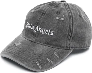 Distressed Embroidered Logo Cap
