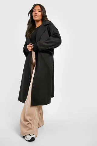 Plus Premium Wool Look Oversized Coat