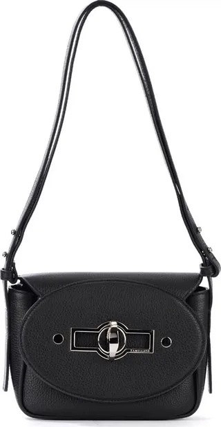 Zanellato Tina Daily S bag in black grained leather. Adjustable shoulder strapOversize swivel closure LinedWater-repellentEach Zanellato product is a unique and original artifact: for this very reason some details