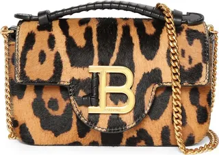 Mini BBuzz leopard print ponyskin bag