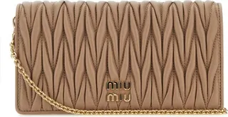 Miu Miu Matelassé Logo Plaque Crossbody Phone Bag