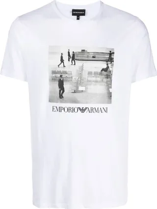photograph-print cotton T-shirt