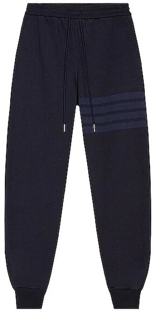 Thom Browne 4 Bar Loopback Sweatpants in Blue