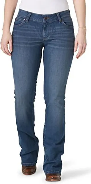 Wrangler Women's Retro Mae Mid Rise Stretch Boot Cut Jean