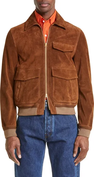 A2 Suede Bomber Jacket