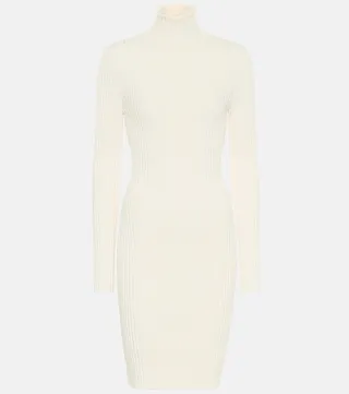 Wool-blend minidress