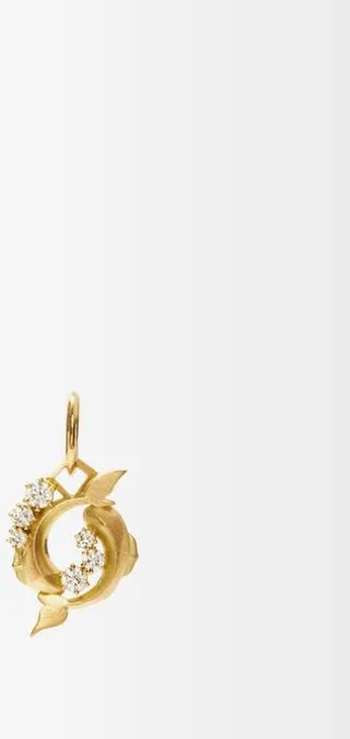 Pisces Diamond & 18kt Gold Zodiac Charm