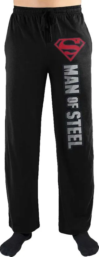 Superman Man Of Steel Symbol Print Men's Sleepwear Sleep Pajama Pants Small