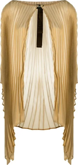 Fully-Pleated Button Cape