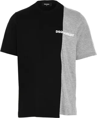 Dsquared2 Logo Printed Two-Toned T-Shirt